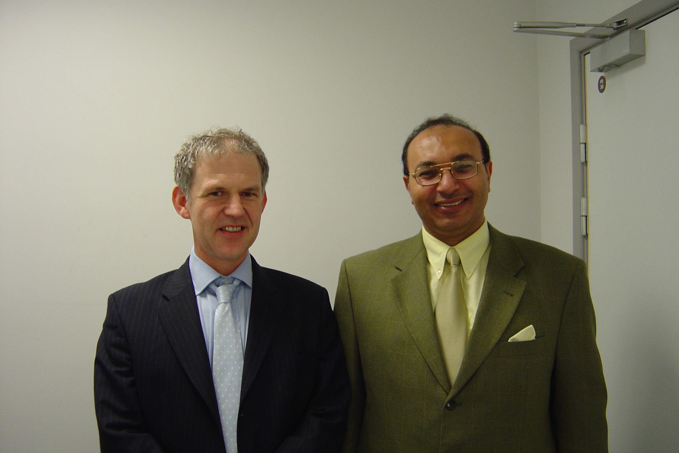 Darent Valley Hospital 2004: Dr. El Miedany and DR. Toth celebrating the Launch of the new Osteoporosis and Falls integrated Service